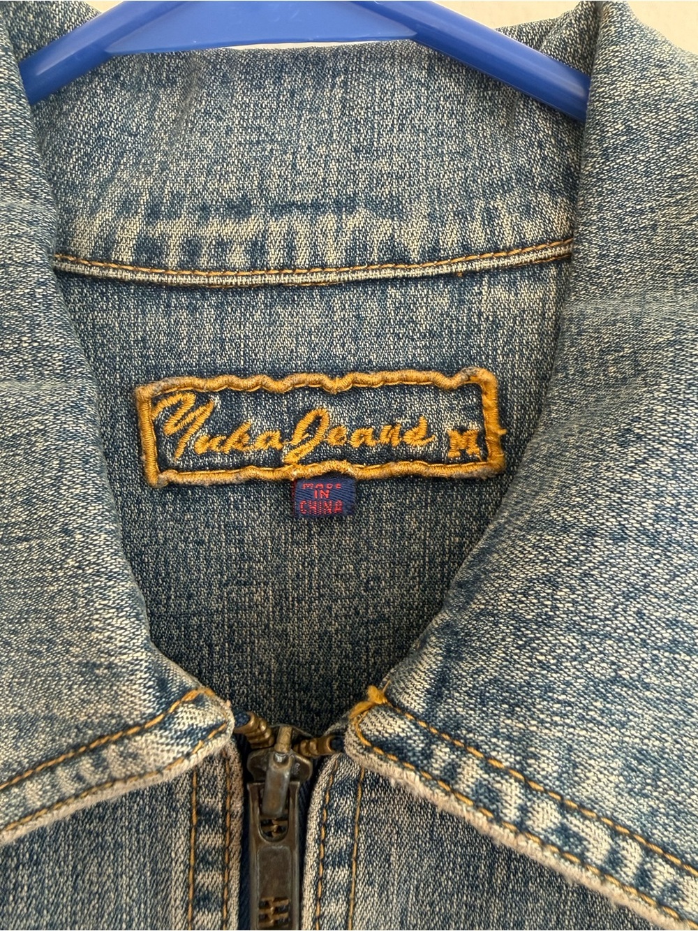 Vintage Yuka Jeans Denim Jean Jacket Bedazzled Sample Women’s Medium - Picture 4 of 14